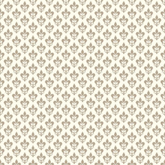 Vector damask seamless pattern background. Elegant luxury ornamental texture for fabric print like curtain, pillow and more