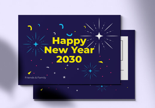 Happy New Year Greeting Card