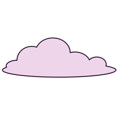 Cloud vector illustration in line filled design