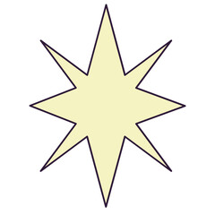 Sparkle vector illustration in line filled design