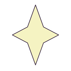 Sparkle vector illustration in line filled design