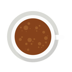 Coffee cup top view clipart illustration