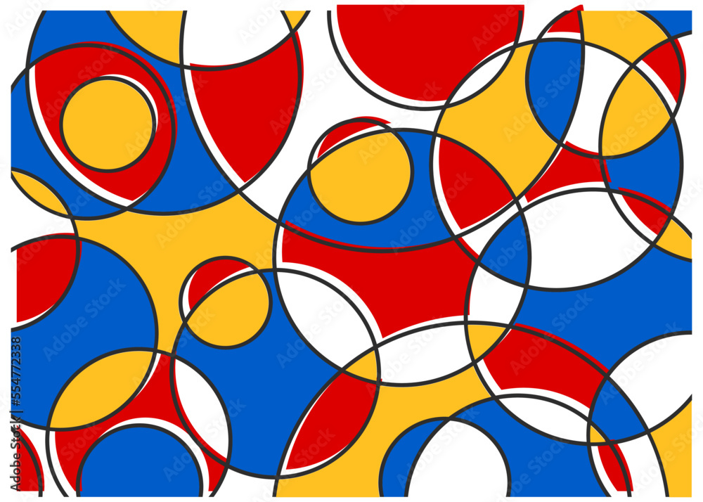 Poster abstract background with colorful overlapping circles pattern