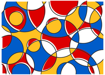 Abstract background with colorful overlapping circles pattern