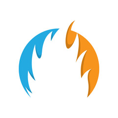 Flame logo template vector icon
