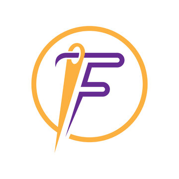 recommend clip art: Tailor and letter f logo design