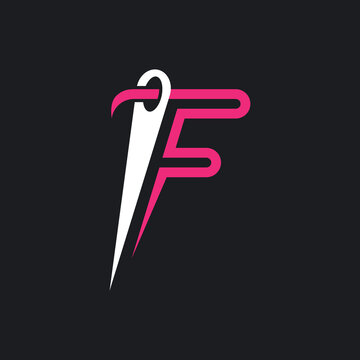 recommend clip art: Tailor and letter f logo design