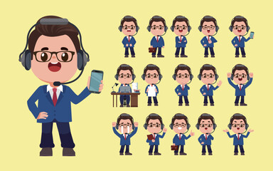 Call center and customer service character