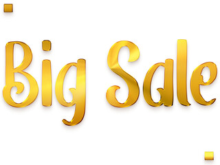 Big Sale Text Gold Bold Typography Text Style