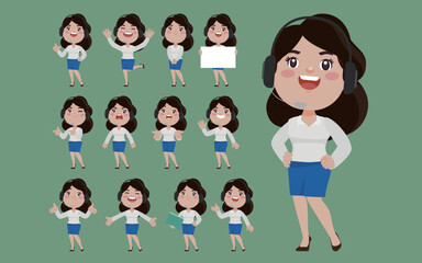 Call center and customer service character