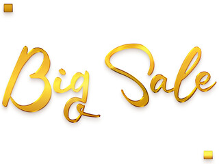 Big Sale Text Gold Typography Text Style