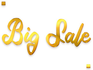 Big Sale Text Gold Typography Text Style