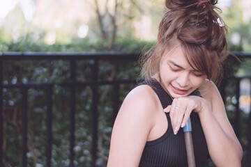 Portrait of beautiful woman smiling. 