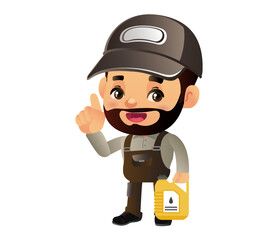 Engineer with different poses