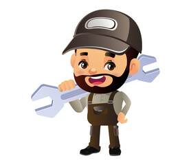 Engineer with different poses