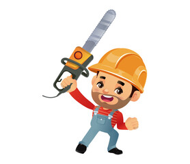 construction worker with different poses