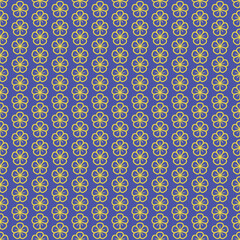 yellow Flower samless pattern blue wallpaper design, fabric, paper, background