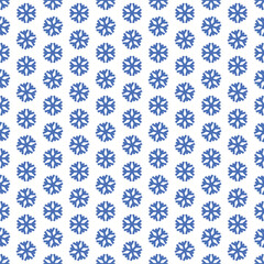 blue snowflakes white background christmas seamless pattern