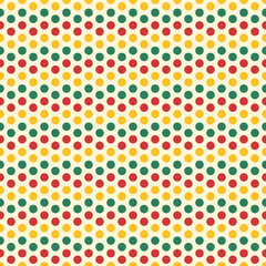 Green, Red and yellow dot pattern vector, dot seamless, paper, clothes, gifts, background