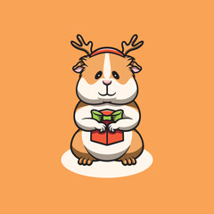 Cute Christmas Guinea Pig