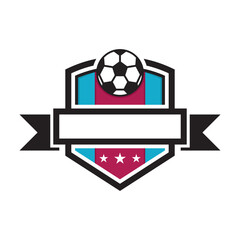 Obraz premium Soccer club logo vector icon