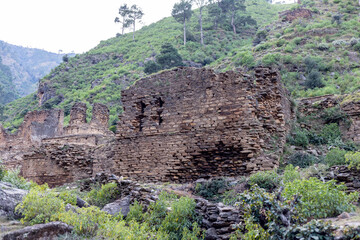 The ruins of the abbasahib cheena stupa site in the najigram valley swat