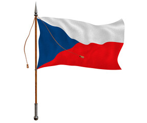 National Flag Czech Republic. Background  with flag  of Czech Republic