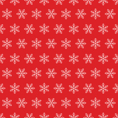 Christmas snowflakes in seamless pattern, vector illustration