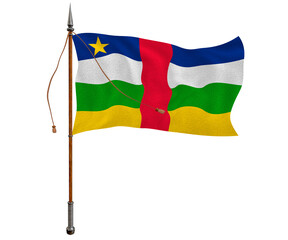 National flag ofCentral Arican Republic. Background  with flag ofCentral Arican Republic