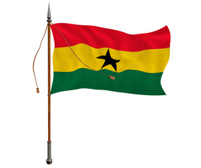 National flag of Ghana. Background  with flag of Ghana.