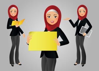 Obraz premium Businesswoman set
