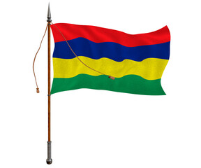 National flag of Mauritius. Background  with flag of Mauritius.