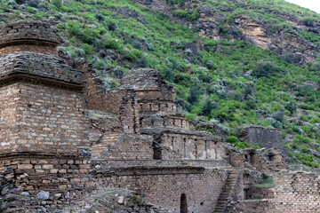 Archaeological remains of a Tokar dara stupa in tehsil barikot Swat, Pakistan