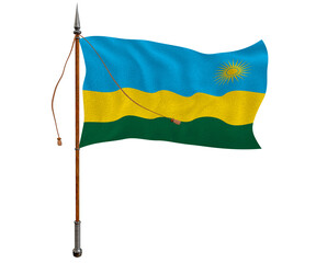 National flag of Rwanda. Background  with flag of Rwanda.