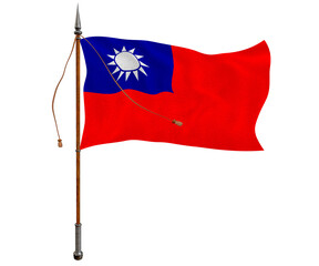 National flag of Taiwan.  Background  with flag of Taiwan.