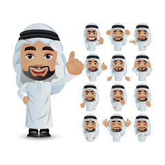 Cute Set - Set of business people with different emotion