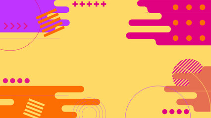 Modern abstract background with pastel blue memphis elements and retro-themed posters, banners and website landing pages.