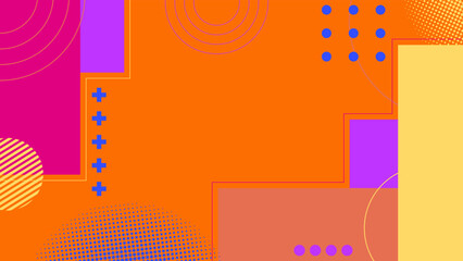 Modern abstract background with pastel blue memphis elements and retro-themed posters, banners and website landing pages.
