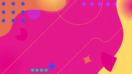 Modern abstract background with pastel blue memphis elements and retro-themed posters, banners and website landing pages.