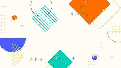 Modern abstract background with pastel blue memphis elements and retro-themed posters, banners and website landing pages.