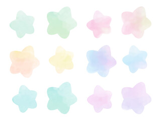 水彩風の星セット