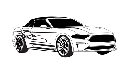 Obraz na płótnie Canvas Car silhouette Illustration 