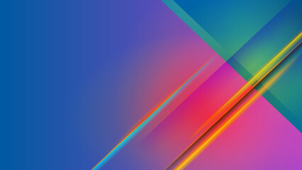 Modern abstract background for design. Geometric shapes. Triangles, squares, stripes, lines. Color gradient. Modern, futuristic. Light dark shades. Web banner.