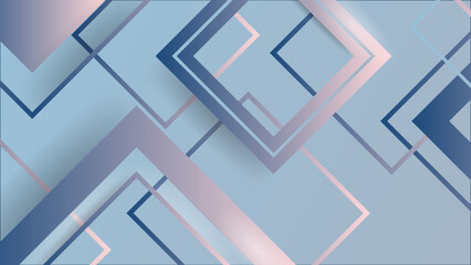 Blue abstract background for design. Geometric shapes. Triangles, squares, stripes, lines. Color gradient. Modern, futuristic. Light dark shades. Web banner.