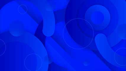 Abstract blue background for design. Geometric shapes. Triangles, squares, stripes, lines. Color gradient. Modern, futuristic. Light dark shades. Web banner.