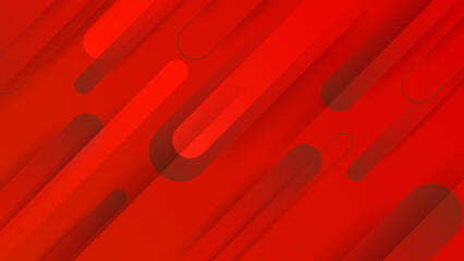 Red abstract background for design. Geometric shapes. Triangles, squares, stripes, lines. Color gradient. Modern, futuristic. Light dark shades. Web banner.