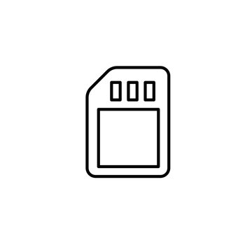 recommend clip art: SD card line icon
