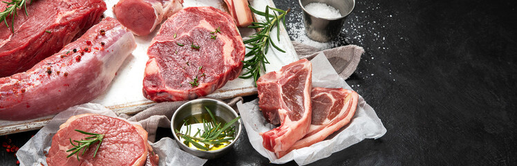 Different types of raw meat © bit24