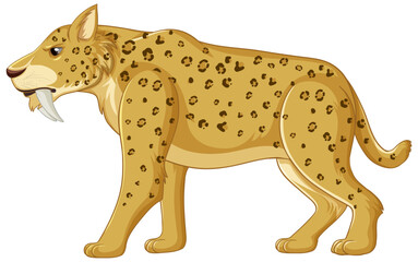 Saber Toothed cat vector