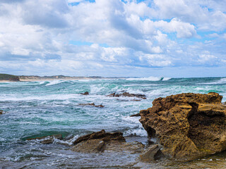 Obraz premium Green Water Foaming